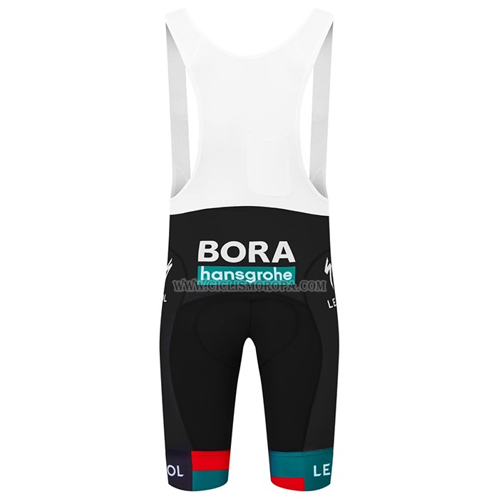 2023 Ropa Ciclismo Bora-Hansgrone Negro Rojo AMarillo Mangas Cortas y Culotte Corto